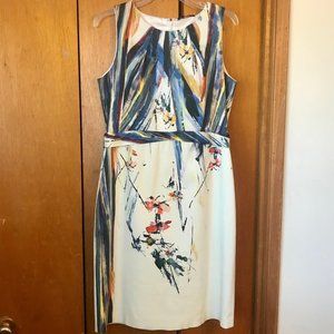 Elie Tahiri Floral Abstract Dress